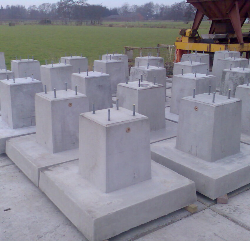 Maatwerk betonpoeren met aarding